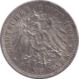 1908 FIVE MARK BERLIN A - SILVER WORLD COINS - Cambridgeshire Coins