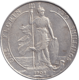 1908 FLORIN ( EF ) - FLORIN - Cambridgeshire Coins