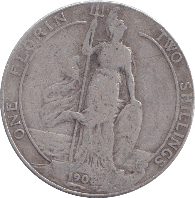 1908 FLORIN ( FINE ) - FLORIN - Cambridgeshire Coins