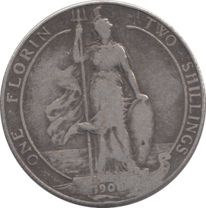 1908 FLORIN ( FINE ) - FLORIN - Cambridgeshire Coins