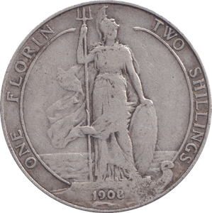 1908 FLORIN ( FINE ) - FLORIN - Cambridgeshire Coins
