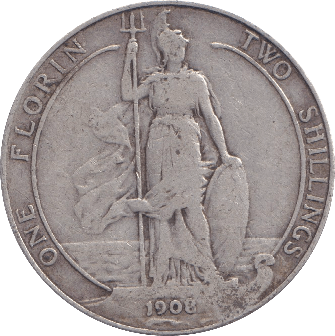 1908 FLORIN ( FINE ) - FLORIN - Cambridgeshire Coins
