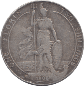 1908 FLORIN ( FINE ) - FLORIN - Cambridgeshire Coins