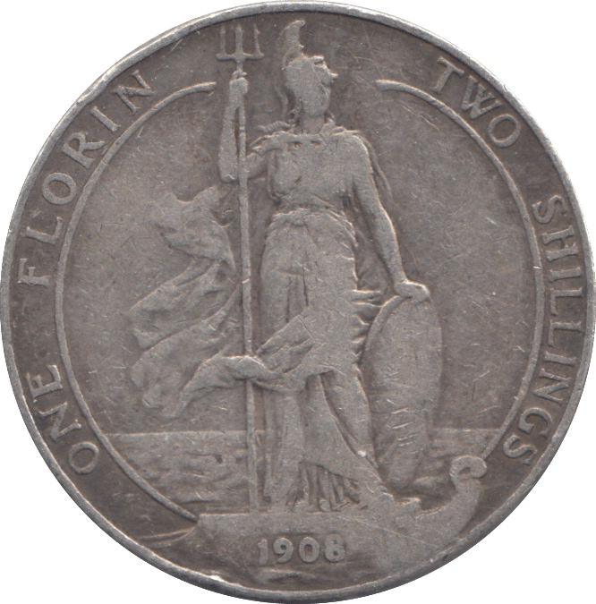 1908 FLORIN ( FINE ) - FLORIN - Cambridgeshire Coins