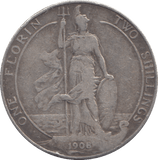 1908 FLORIN ( FINE ) - FLORIN - Cambridgeshire Coins