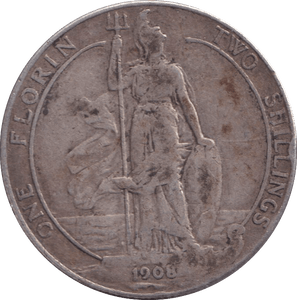 1908 FLORIN ( FINE ) - FLORIN - Cambridgeshire Coins