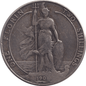 1908 FLORIN ( FINE ) - FLORIN - Cambridgeshire Coins