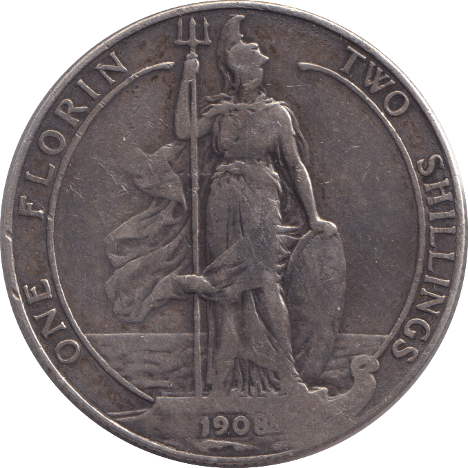 1908 FLORIN ( FINE ) - FLORIN - Cambridgeshire Coins