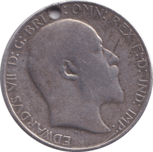 1908 FLORIN ( FINE ) HOLED - FLORIN - Cambridgeshire Coins