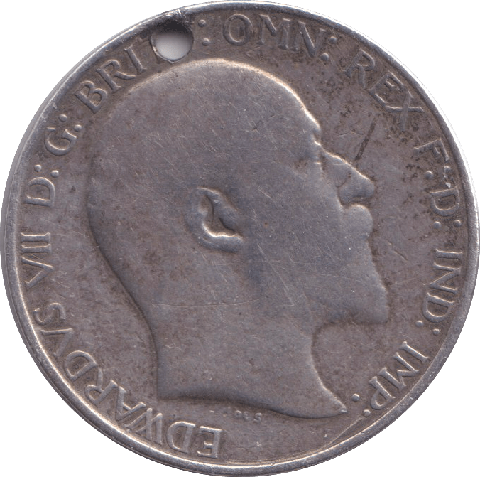 1908 FLORIN ( FINE ) HOLED - FLORIN - Cambridgeshire Coins