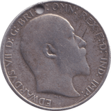 1908 FLORIN ( FINE ) HOLED - FLORIN - Cambridgeshire Coins