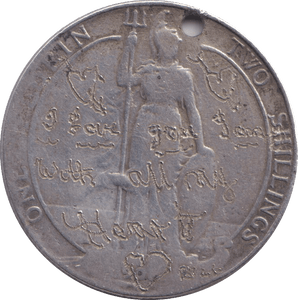 1908 FLORIN ( FINE ) HOLED - FLORIN - Cambridgeshire Coins