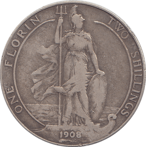 1908 FLORIN ( GF ) - FLORIN - Cambridgeshire Coins