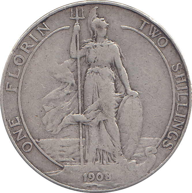 1908 FLORIN ( GF ) - FLORIN - Cambridgeshire Coins