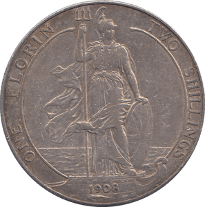1908 FLORIN ( GVF ) - FLORIN - Cambridgeshire Coins