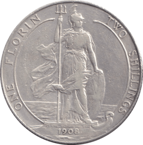 1908 FLORIN ( GVF ) - FLORIN - Cambridgeshire Coins
