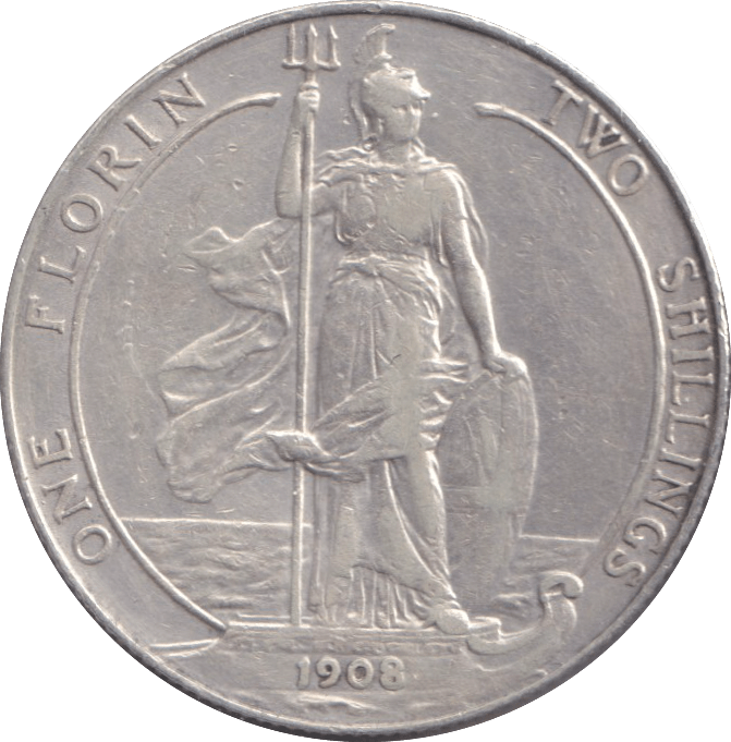 1908 FLORIN ( GVF ) - FLORIN - Cambridgeshire Coins