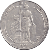 1908 FLORIN ( GVF ) - FLORIN - Cambridgeshire Coins