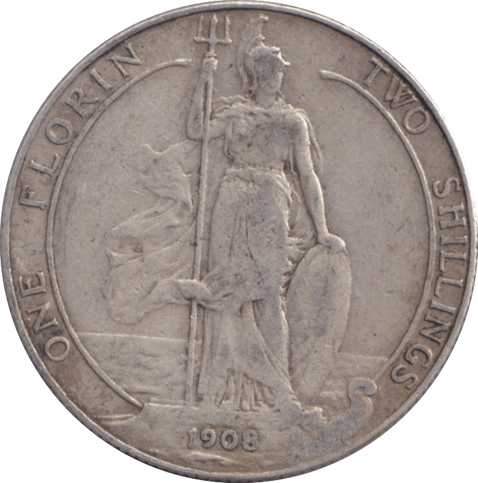 1908 FLORIN ( VF ) - FLORIN - Cambridgeshire Coins