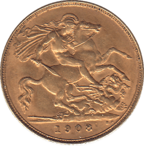 1908 GOLD HALF SOVEREIGN ( EF ) - Half Sovereign - Cambridgeshire Coins
