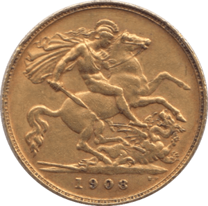 1908 GOLD HALF SOVEREIGN ( EF ) - Half Sovereign - Cambridgeshire Coins