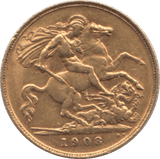 1908 GOLD HALF SOVEREIGN ( GVF ) - HALF SOVEREIGN - Cambridgeshire Coins