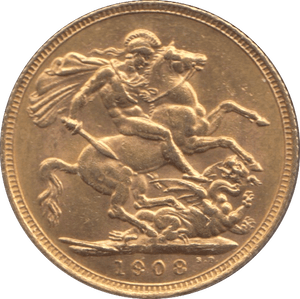 1908 GOLD SOVEREIGN ( AUNC ) MELBOURNE MINT - Sovereign - Cambridgeshire Coins