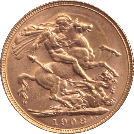1908 GOLD SOVEREIGN ( AUNC ) - SOVEREIGN - Cambridgeshire Coins