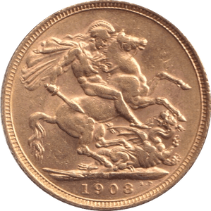 1908 GOLD SOVEREIGN ( EF ) MELBOURNE MINT - SOVEREIGN - Cambridgeshire Coins