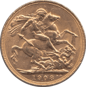 1908 GOLD SOVEREIGN ( EF ) PERTH MINT - SOVEREIGN - Cambridgeshire Coins