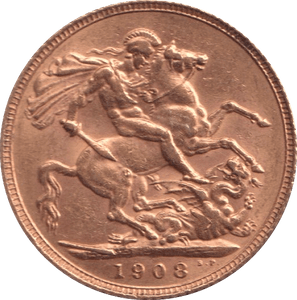 1908 GOLD SOVEREIGN ( EF ) - Sovereign - Cambridgeshire Coins