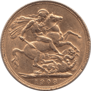 1908 GOLD SOVEREIGN ( EF ) - SOVEREIGN - Cambridgeshire Coins