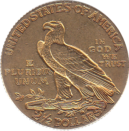 1908 GOLD TWO AND HALF DOLLARS USA - Gold World Coins - Cambridgeshire Coins