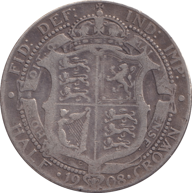 1908 HALFCROWN ( F ) - HALFCROWN - Cambridgeshire Coins