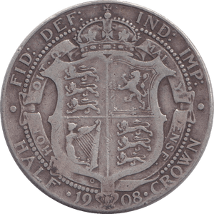 1908 HALFCROWN ( FINE ) 11 - HALFCROWN - Cambridgeshire Coins