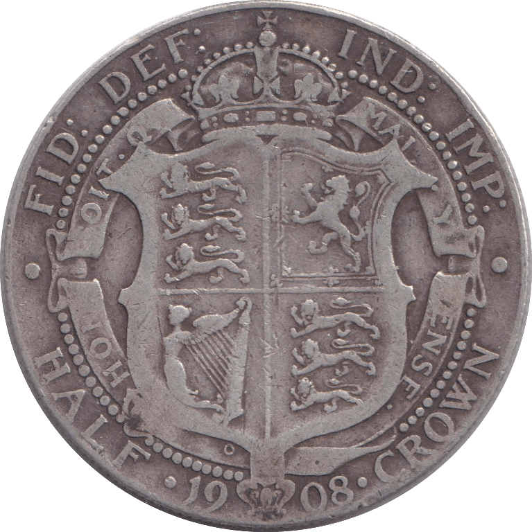 1908 HALFCROWN ( FINE ) 11 - HALFCROWN - Cambridgeshire Coins