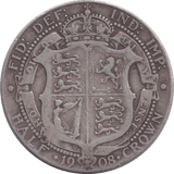 1908 HALFCROWN ( FINE ) 11 - HALFCROWN - Cambridgeshire Coins
