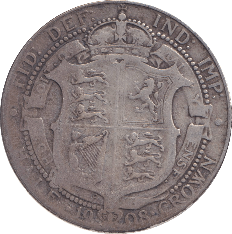 1908 HALFCROWN ( FINE ) - HALFCROWN - Cambridgeshire Coins