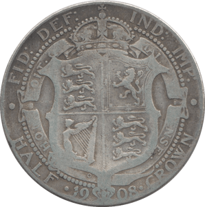 1908 HALFCROWN ( FINE ) - Halfcrown - Cambridgeshire Coins