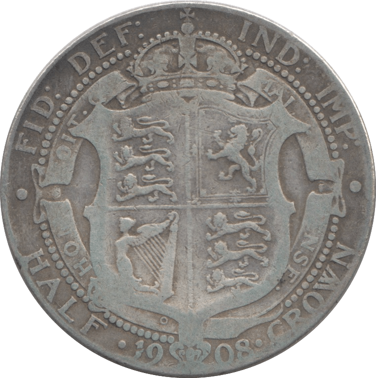 1908 HALFCROWN ( FINE ) - Halfcrown - Cambridgeshire Coins