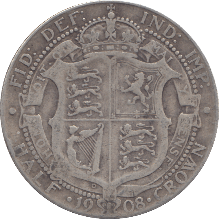 1908 HALFCROWN ( FINE ) - HALFCROWN - Cambridgeshire Coins