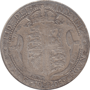 1908 HALFCROWN ( FINE ) - HALFCROWN - Cambridgeshire Coins