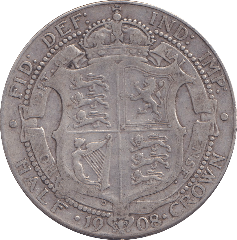 1908 HALFCROWN ( FINE ) - HALFCROWN - Cambridgeshire Coins