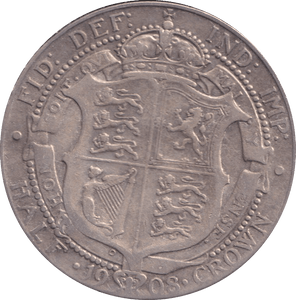 1908 HALFCROWN ( FINE ) - HALFCROWN - Cambridgeshire Coins