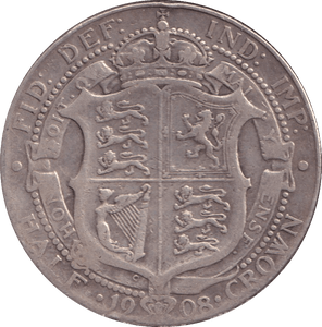 1908 HALFCROWN ( FINE ) - HALFCROWN - Cambridgeshire Coins