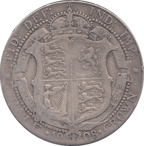 1908 HALFCROWN ( FINE ) - HALFCROWN - Cambridgeshire Coins