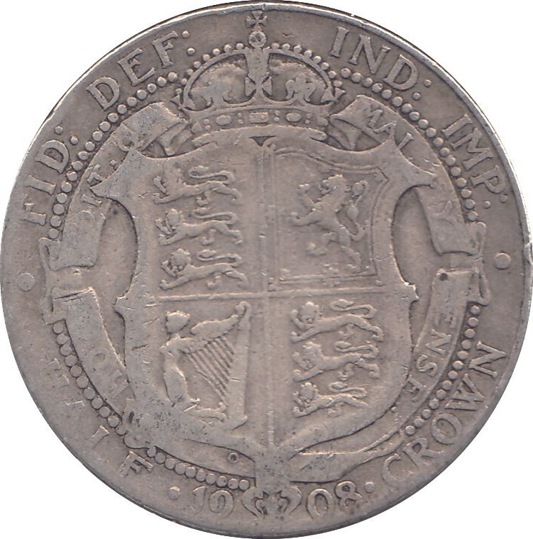 1908 HALFCROWN ( FINE ) - HALFCROWN - Cambridgeshire Coins