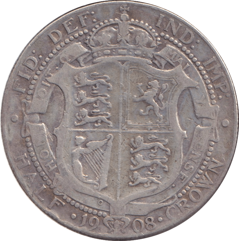 1908 HALFCROWN ( FINE ) - HALFCROWN - Cambridgeshire Coins