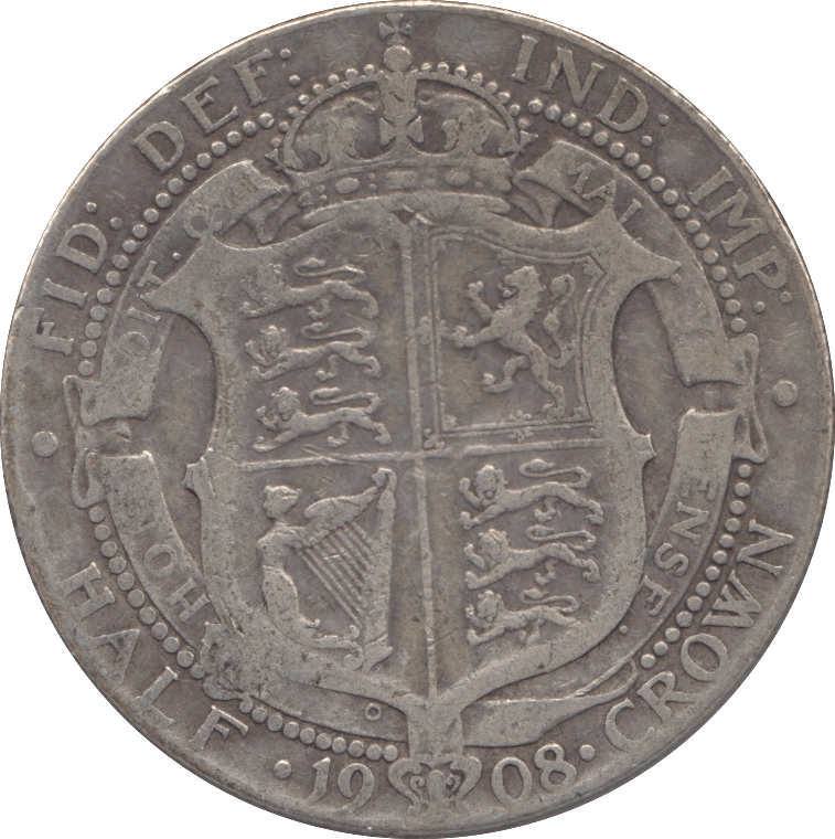 1908 HALFCROWN ( FINE ) - Halfcrown - Cambridgeshire Coins