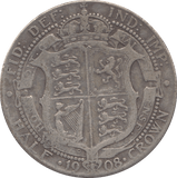 1908 HALFCROWN ( FINE ) - Halfcrown - Cambridgeshire Coins